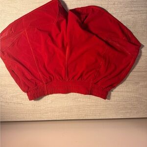 Lululemon Athletica Red Smocked Athletic Shorts